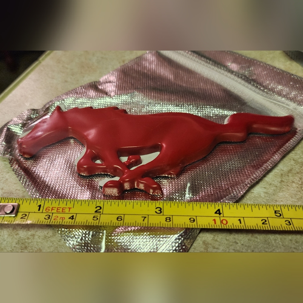 One red Metal Mustang Horse Adhesive Backing Car Emblem Badge.  Other c…
